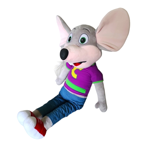 Chuck E Cheese Pizza Mouse 32.5" Plush Stuffed Animal Toy Chuck E Plush Doll - Picture 3 of 10